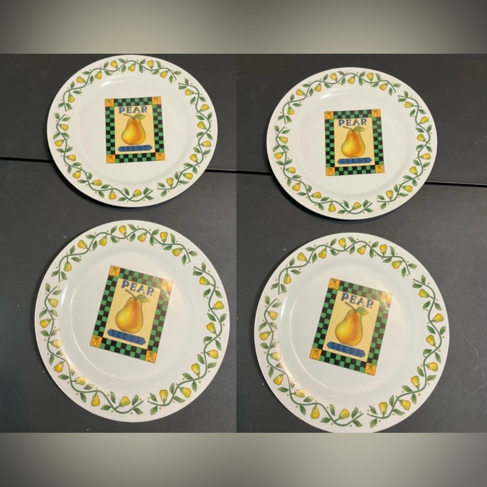Chef's Classics Decorative Ceramic Pear Serving Vegetables Dinner Plate